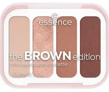 Essence Brown Mini Eyeshadow Palette - Mini paletka očních stínů 3,6 ml