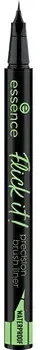 Essence Flick it! Eye Liner - Voděodolné precizní oční linky 0,5 ml 01 Juodas