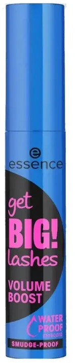Essence, Get Big Lashes, Atsparus vandeniui, Volume, Blakstienų tušas, 01, Juodas, 12 ml