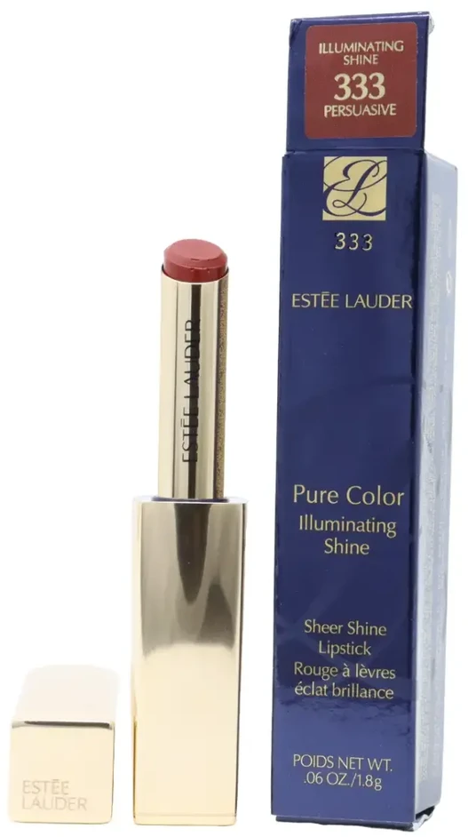 „Estee Lauder Pure Color - Illuminating Shine“ be parabenų skaidraus blizgesio lūpų dažai „Kreminis“ Nr. 333 Persuasive 1,8 g
