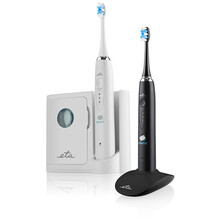 ETA Dantų šepetėlis Set + UV sanitizer ETA370790010 SONETIC Įkraunamas, Suaugusiems, Šepetėlių skaičius galvutės įeina 4, Number of teeth brushing modes 3, Sonic technology, Baltas/Juodas