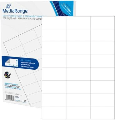 MediaRange Etykiety balta 70x37mm 1200 vnt (MRINK149)