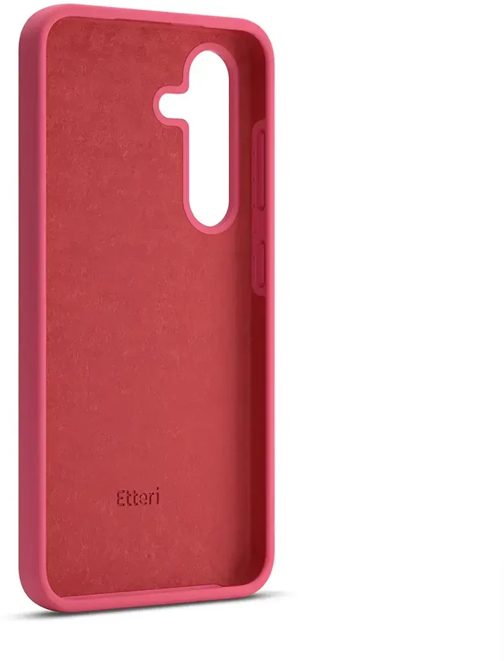 Etteri silikoninis Mag dėklas, skirtas Samsung Galaxy S25 Edge, aviečių spalvos