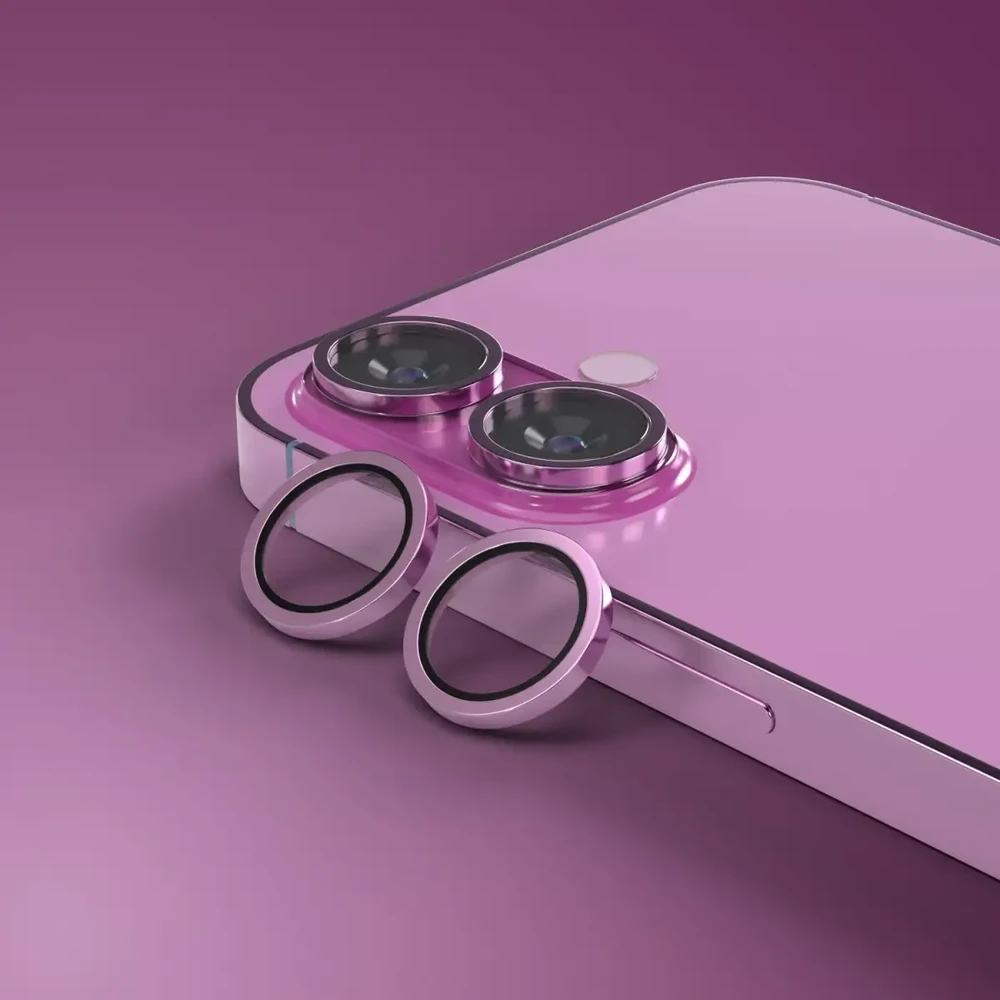 Telforceone Etteri fotoaparato objektyvo apsauga iPhone 16 / 16 Plus rožinė rožinė