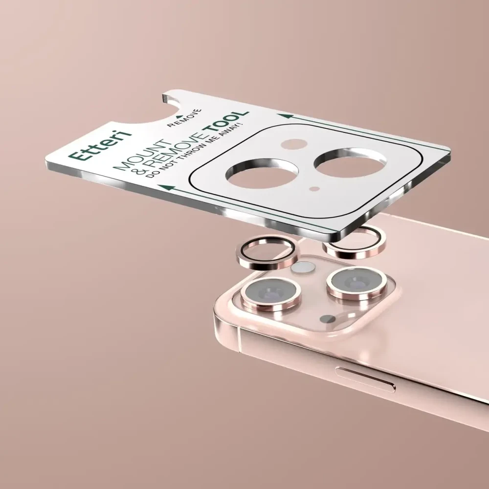 Telforceone Etteri fotoaparato objektyvo apsauga iPhone 13 / 13 Mini rožinė