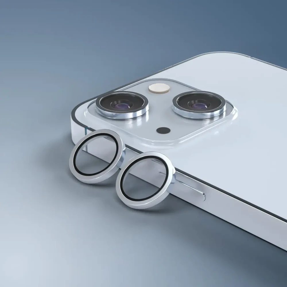 „Telforceone“ galinio fotoaparato objektyvo apsauga, skirta „iPhone 15 / 15 Plus“, mėlyna