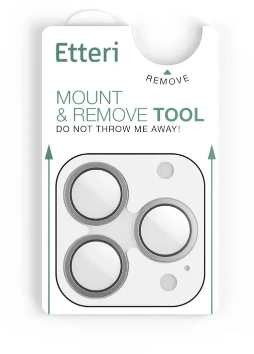 Telforceone Etteri camera lens protector for iPhone 17 Pro / 17 Pro Max pilkas