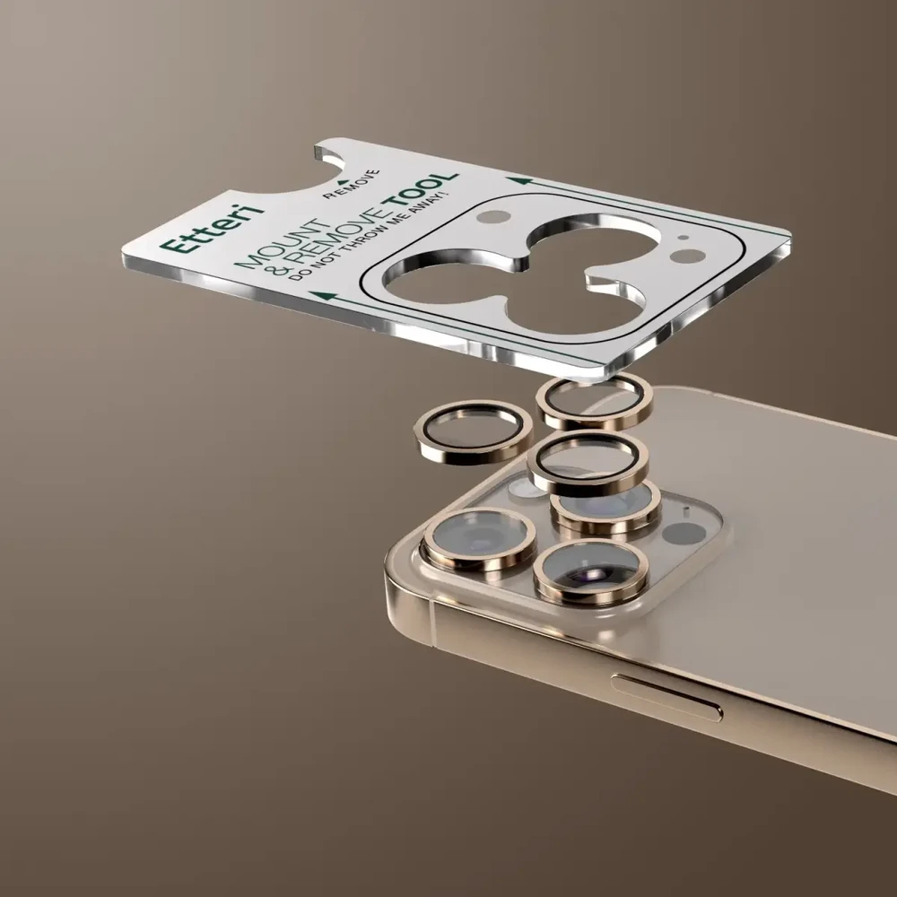 Telforceone Etteri fotoaparato objektyvo apsauga iPhone 16 Pro / 16 Pro Max desertui