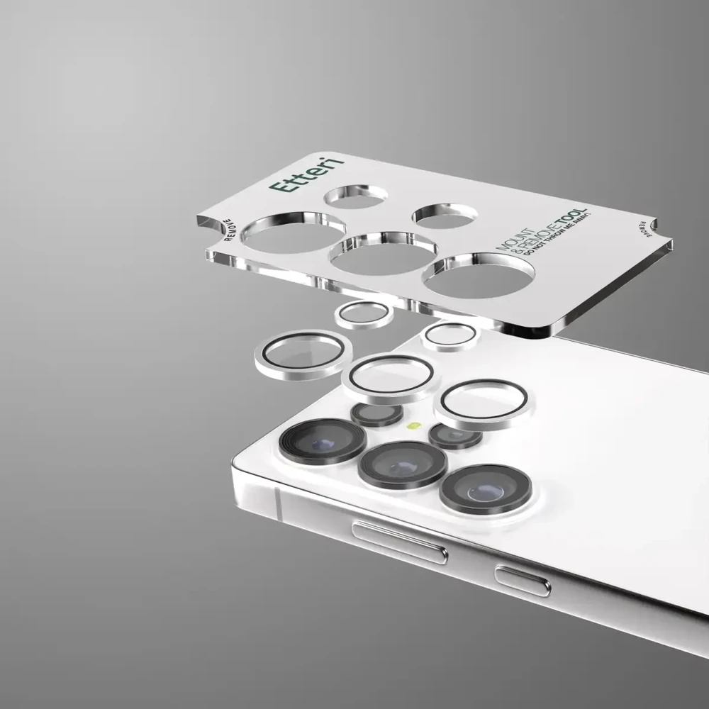 Uniq Telforceone Etteri fotoaparato objektyvo apsauga Samsung Galaxy S26 Ultra sidabrinis