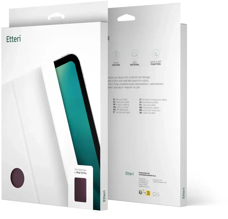 TelForceone Etteri case for Apple iPad 10 2022 10.9'' / iPad 11 A16 2025 / iPad 12 A19 2026 11'' dark cherry