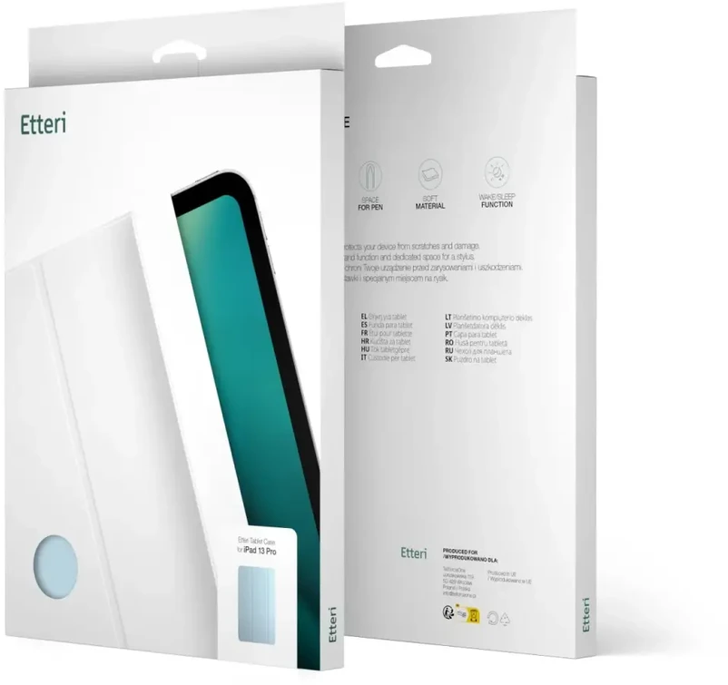 Telforceone Etteri dėklas, skirtas Apple iPad Air 4 2020 / 5 2022 10,9" / 6 2024 / 7 2025 / 8 2026 11" šviesiai mėlynas