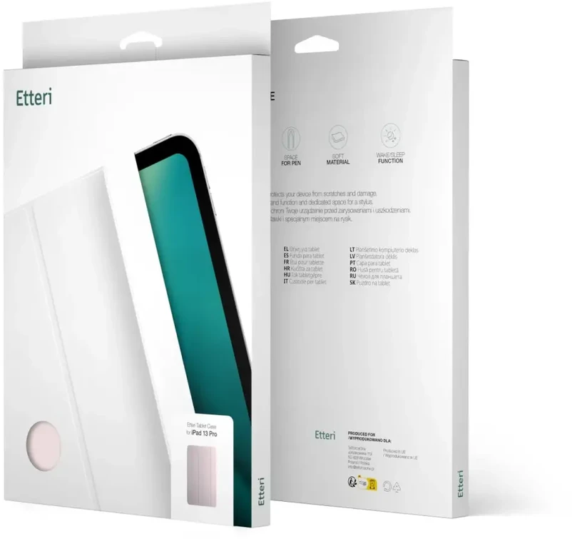 Telforceone Etteri dėklas, skirtas Apple iPad Air 4 2020 / 5 2022 10,9" / 6 2024 / 7 2025 / 8 2026 11" šviesiai rožinis