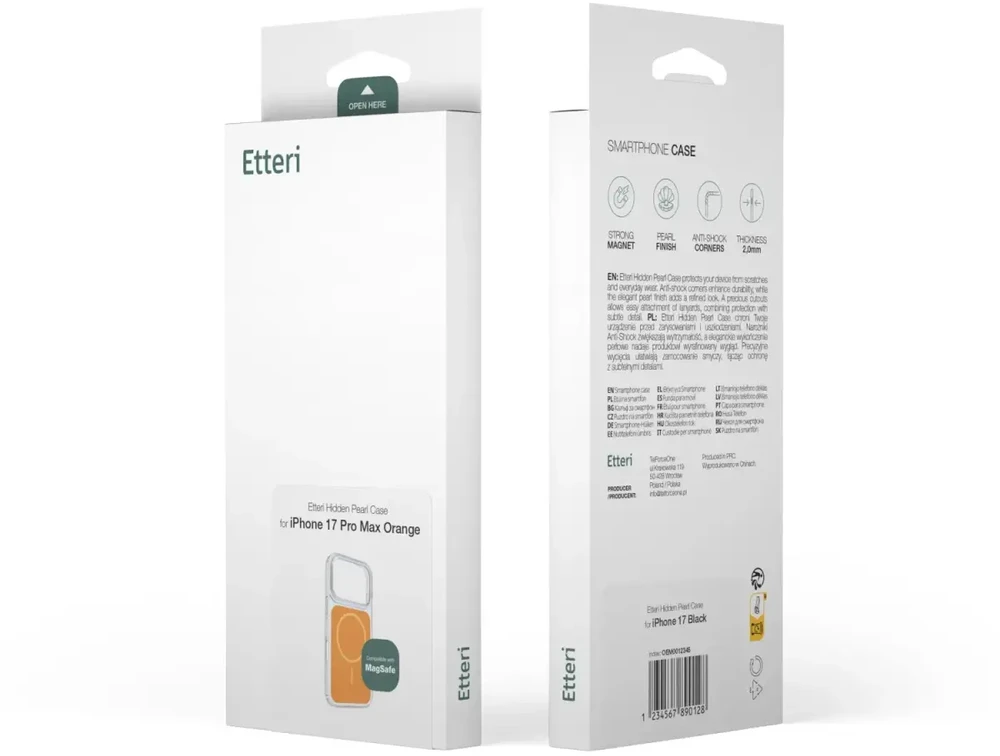 Telforceone „Etteri Hidden Pearl“ dėklas, skirtas „iPhone 16 Pro Max 6,9“; tamsiai mėlynas