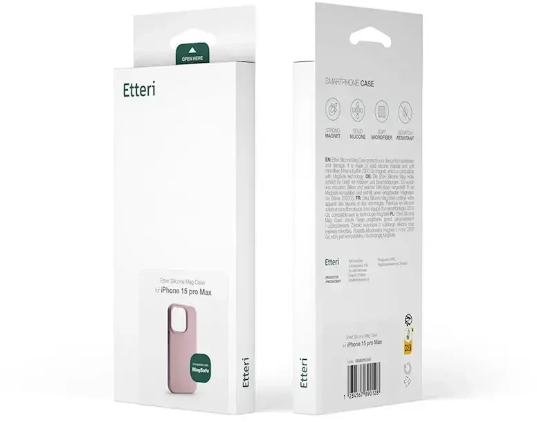 Etteri Telforceone „Eteri“ silikoninis „Mag“ dėklas, skirtas „Samsung Galaxy S26“, šviesiai rožinis