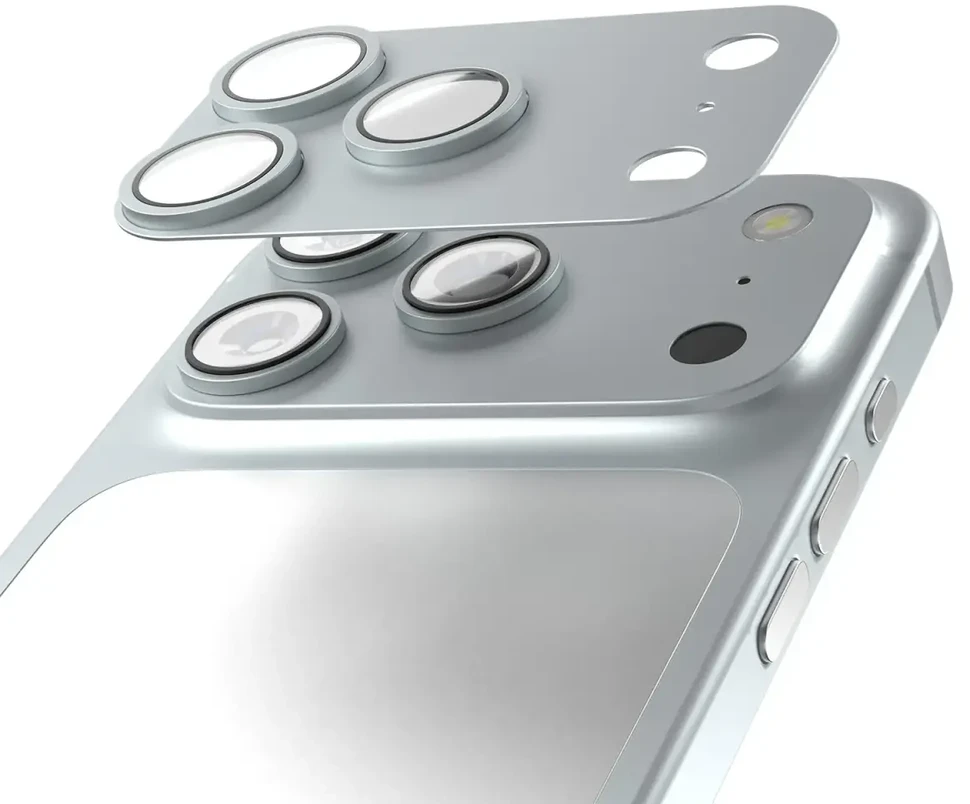 Etteri full camera lens guard for iPhone 18 Pro sidabrinis