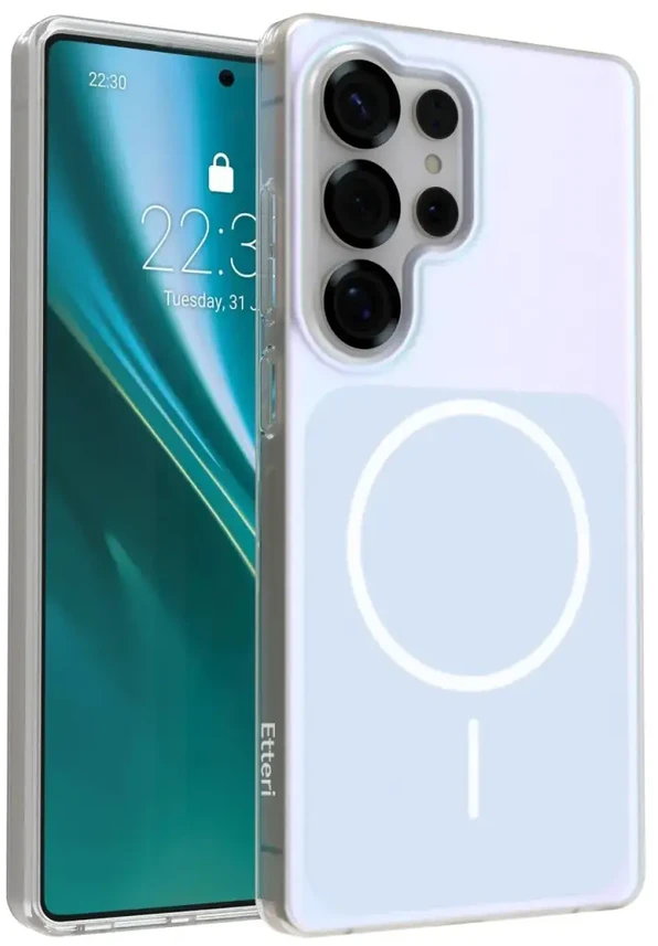 Etteri Hidden Pearl dėklas Samsung Galaxy S25 Ultra šviesiai mėlynas