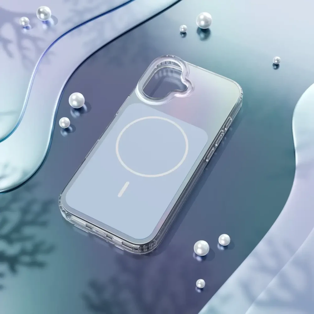 Telforceone „Etteri Hidden Pearl“ dėklas, skirtas „iPhone 17 6,3“; šviesiai mėlynas