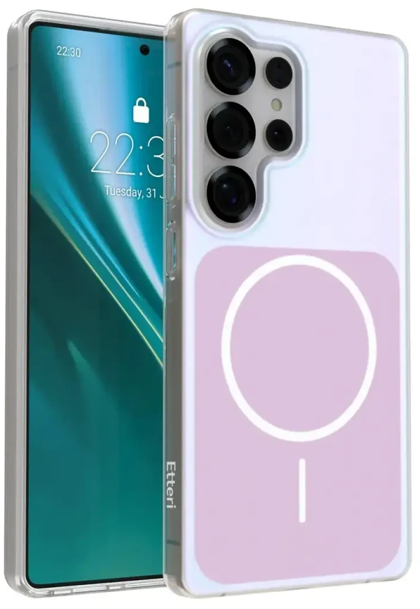 Etteri Hidden Pearl dėklas Samsung Galaxy S25 Ultra rožinis