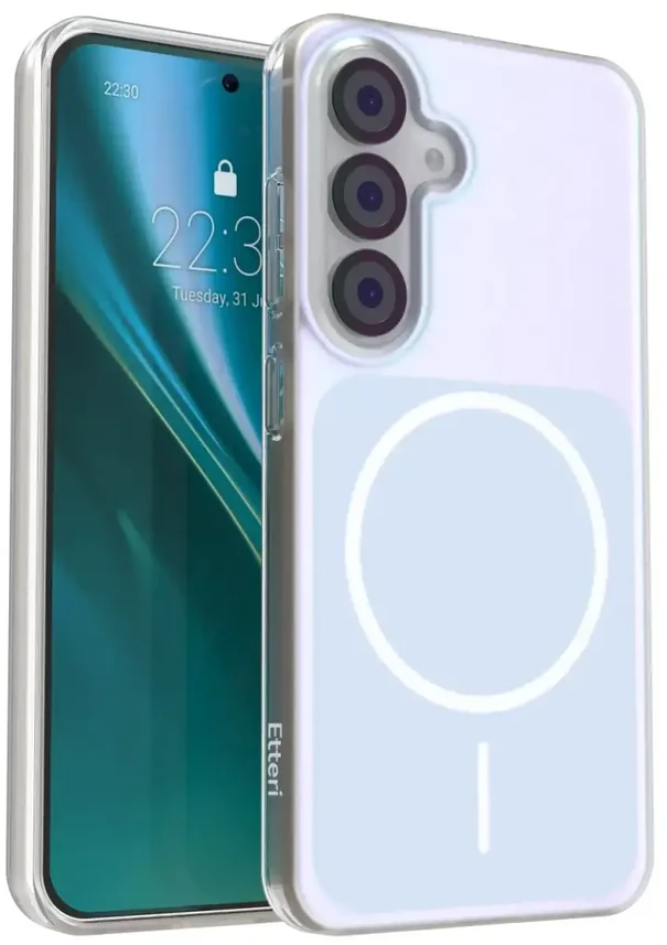 Etteri Hidden Pearl dėklas, skirtas Samsung Galaxy S25, šviesiai mėlynas
