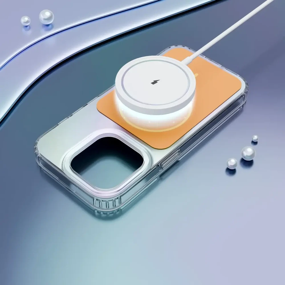 Telforceone „Etteri Hidden Pearl“ dėklas, skirtas „iPhone 15 Pro 6,1“; oranžinis