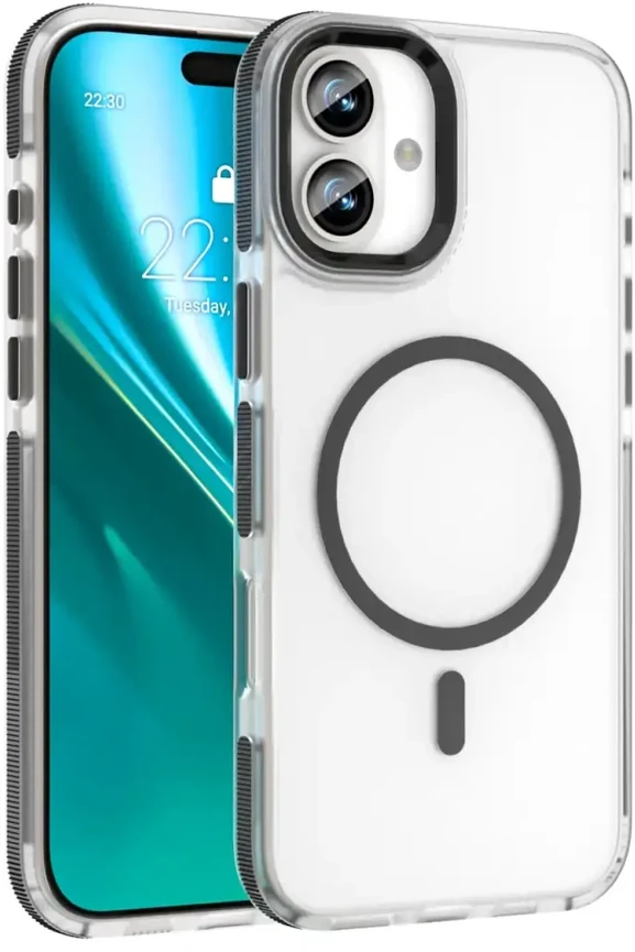 Telforceone „Etteri Icy Mag“ dėklas, skirtas „iPhone 16 6,1“; juodas