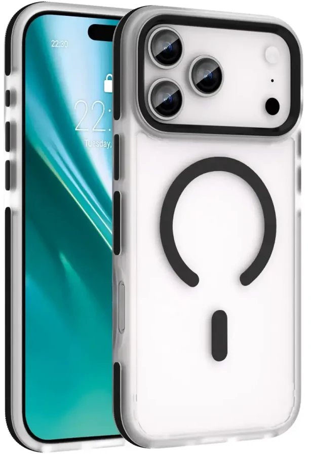 Telforceone Etteri Icy Mag dėklas iPhone 17 Pro Max / 18 Pro Max juodas