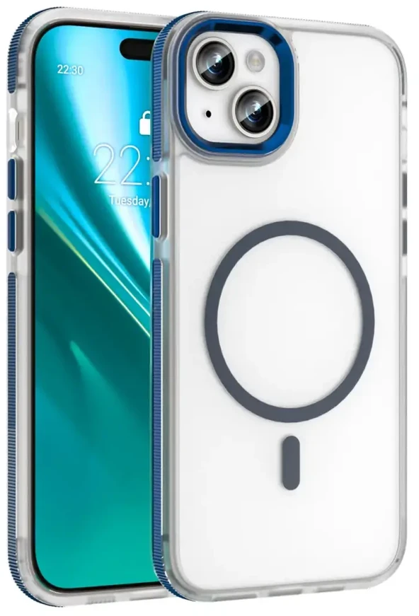 Telforceone „Etteri Icy Mag“ dėklas, skirtas „iPhone 15 6,1“; mėlynas