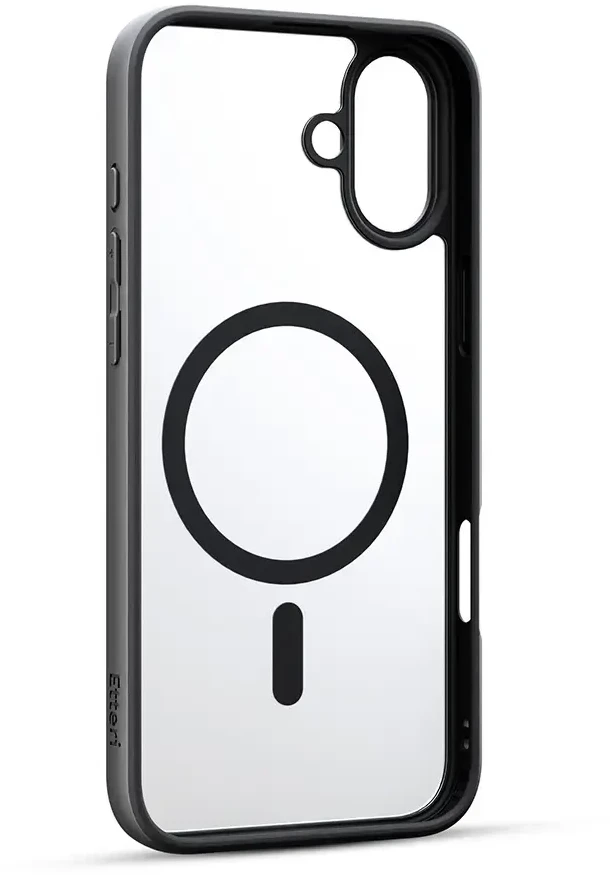 Dėklas Telforceone Eteri Matt Mag Apple iPhone 16 Plus 6.7" juoda spalva