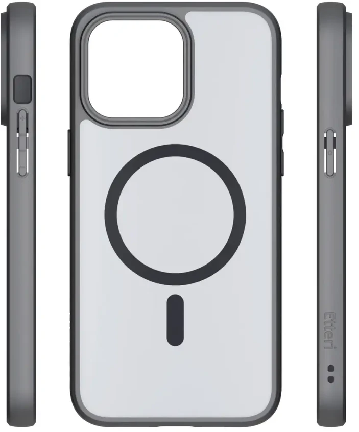 Etteri „Eteri Matt Mag“ dėklas, skirtas „iPhone 17 Pro / 18 Pro“, juodas