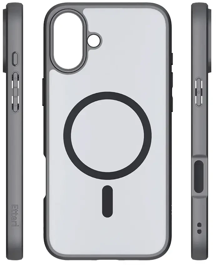 Dėklas Telforceone Eteri Matt Mag Apple iPhone 16 Plus 6.7" juoda spalva