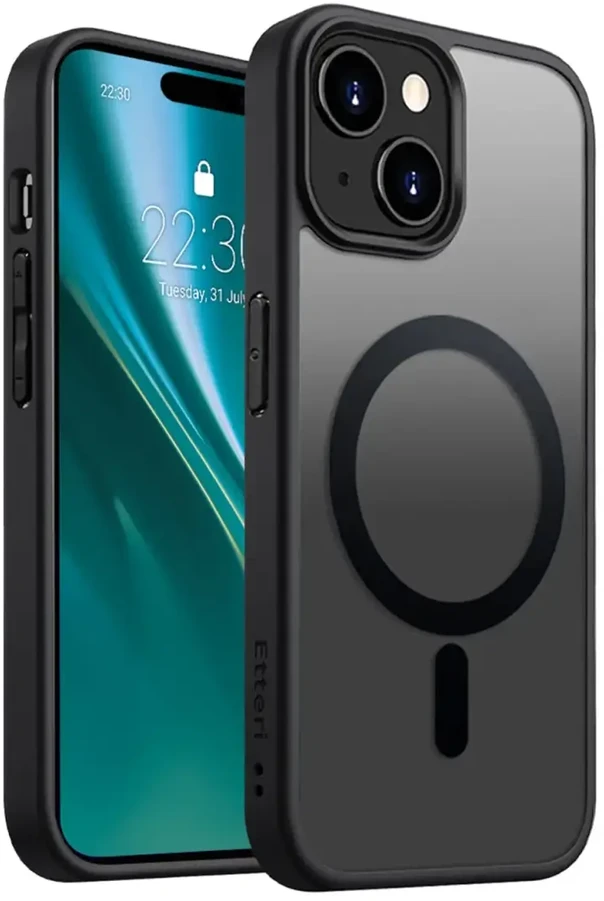 Etteri „Eteri Matt Mag“ dėklas, skirtas „iPhone 17 Pro / 18 Pro“, juodas