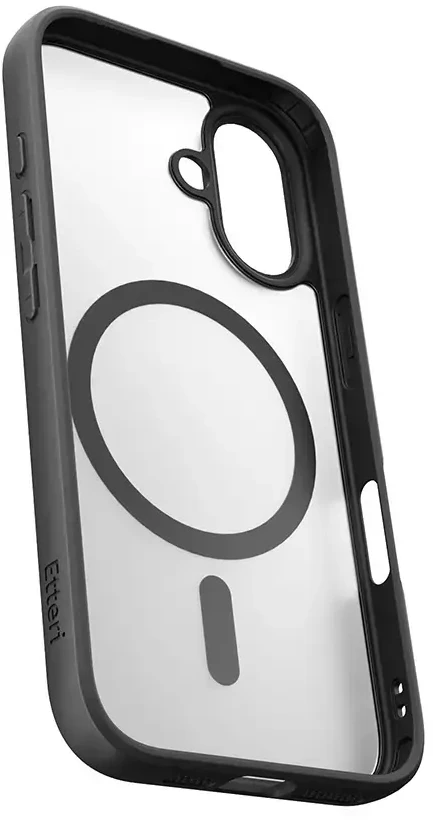 Dėklas „Telforceone Eteri Matt Mag“ Apple iPhone 16 6.1 colio juodas
