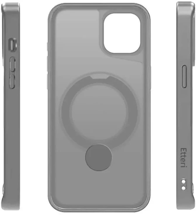 Telforceone Etteri Matt Mag Ring Apple iPhone 14 6,1" dėklas telefonui pilkos spalvos
