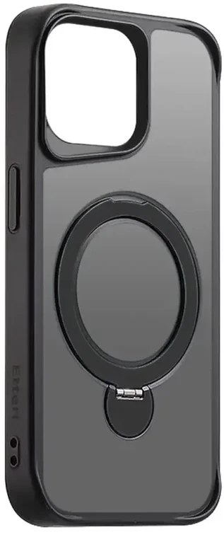 Telforceone Etteri Matt Mag Ring Apple iPhone 12 / 12 Pro 6,1" dėklas telefonui juodos spalvos