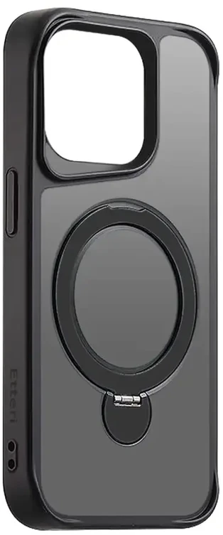Telforceone Etteri Matt Mag Ring Apple iPhone 15 Pro 6,1" dėklas telefonui juodos spalvos