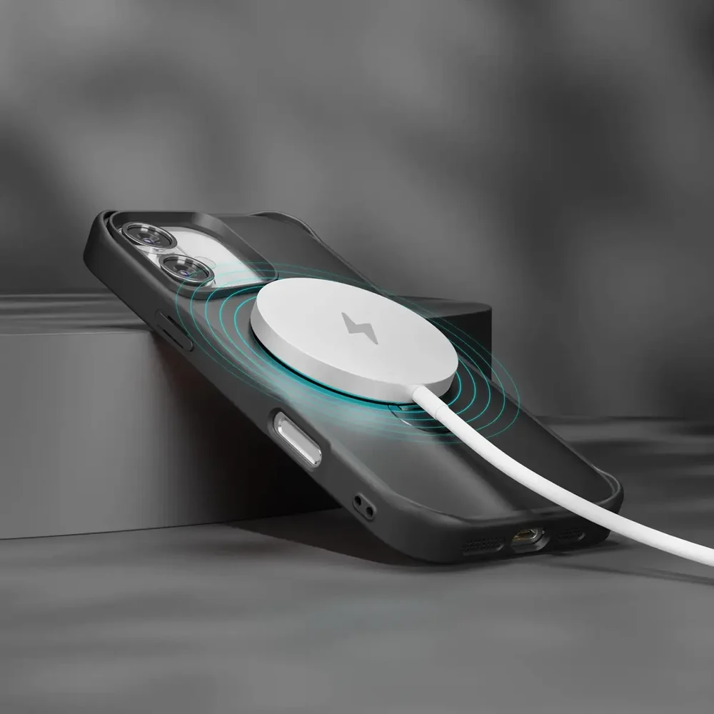Etteri „Eteri Matt Mag Ring“ dėklas, skirtas „iPhone 17 Pro Max / 18 Pro Max“, juodas