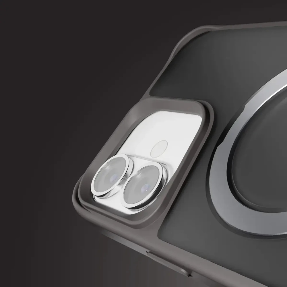 Telforceone Etteri Matt Mag Ring Apple iPhone 16 Plus 6,7" dėklas telefonui pilkos spalvos