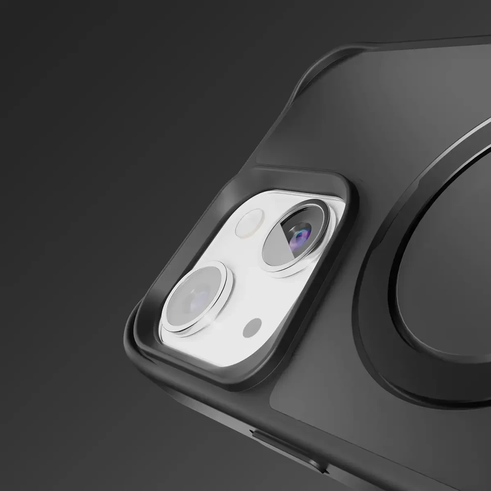 Telforceone Etteri Matt Mag Ring Apple iPhone 14 6,1" dėklas telefonui juodos spalvos