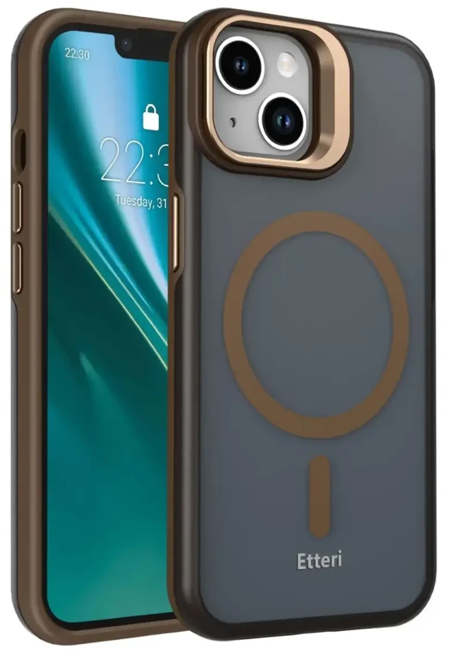 Telforceone „Etteri Morning Fog“ dėklas, skirtas iPhone 13 6,1 colio, rudas