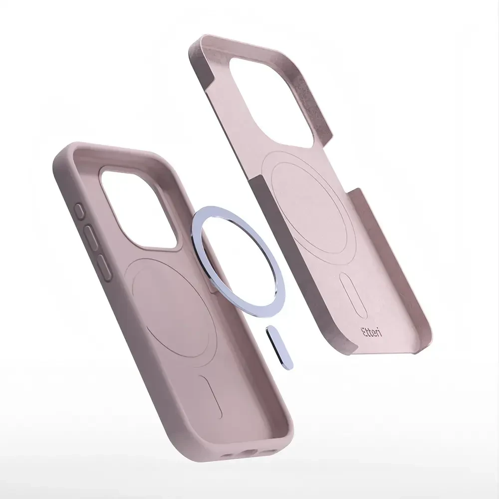 Etteri silikoninis Mag dėklas Samsung Galaxy A37 5G šviesiai rožinis