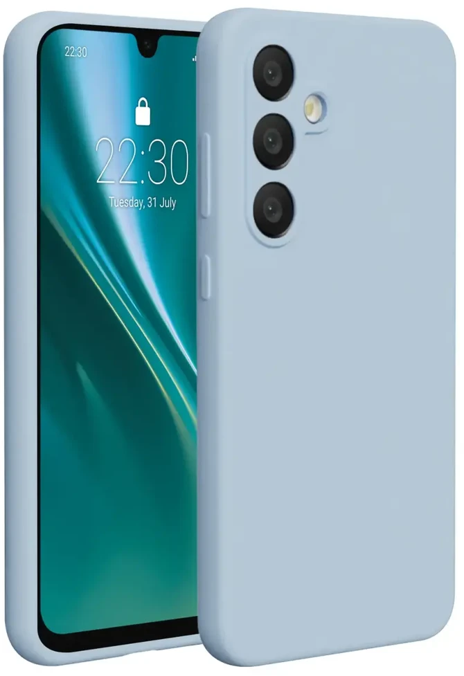 Etteri silikoninis Mag dėklas Samsung Galaxy A57 5G šviesiai mėlynas