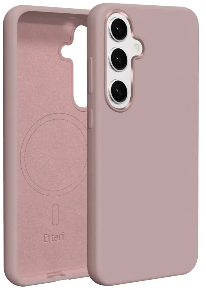 Etteri silikoninis Mag dėklas Samsung Galaxy A37 5G šviesiai rožinis