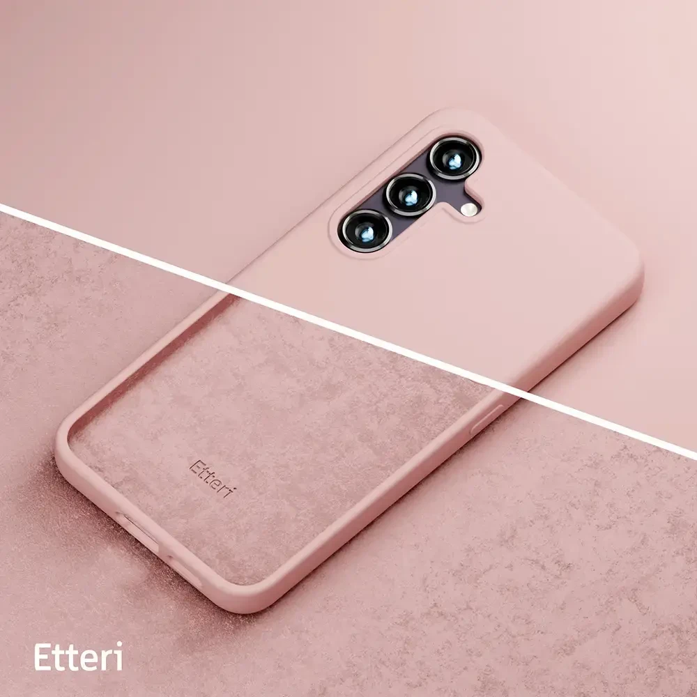 Etteri silikoninis dėklas Samsung Galaxy S24 Plus šviesiai rožinis