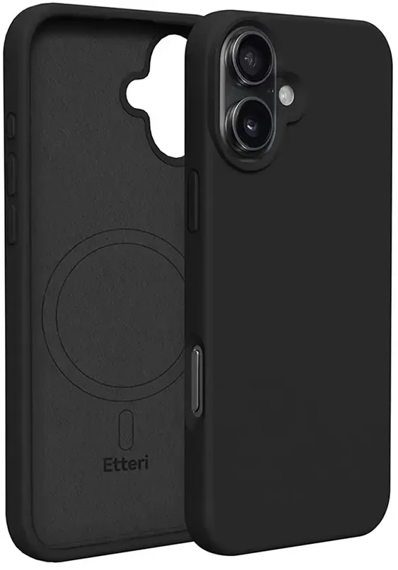Etteri Telforceone „Eteri“ silikoninis „Mag“ dėklas, skirtas „iPhone 17 Air“, juodas