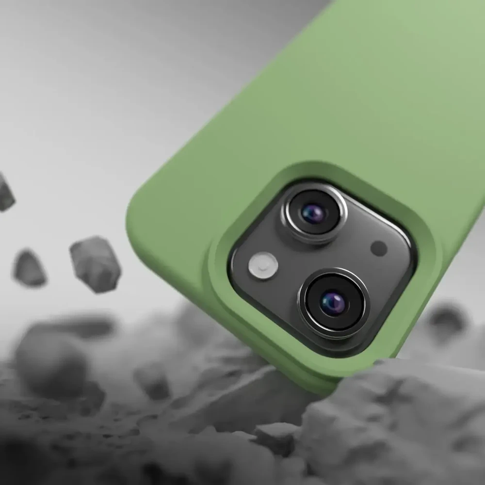Dėklas Telforceone Etteri Silicone Mag Apple iPhone 14 6,1" šviesiai žalios spalvos