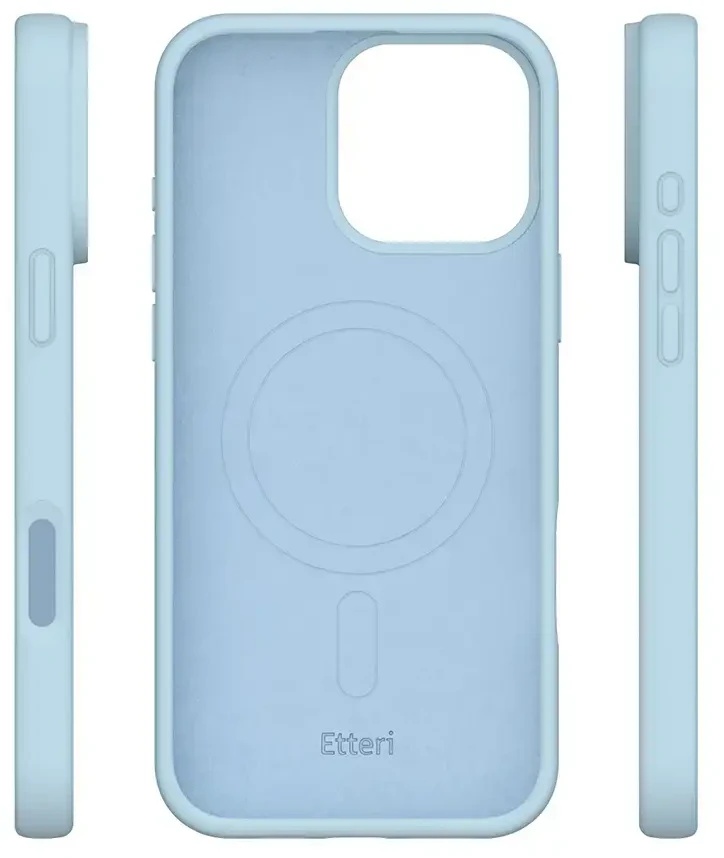 Dėklas Telforceone Etteri Silicone Mag Apple iPhone 16 Pro Max 6,9" žydros spalvos