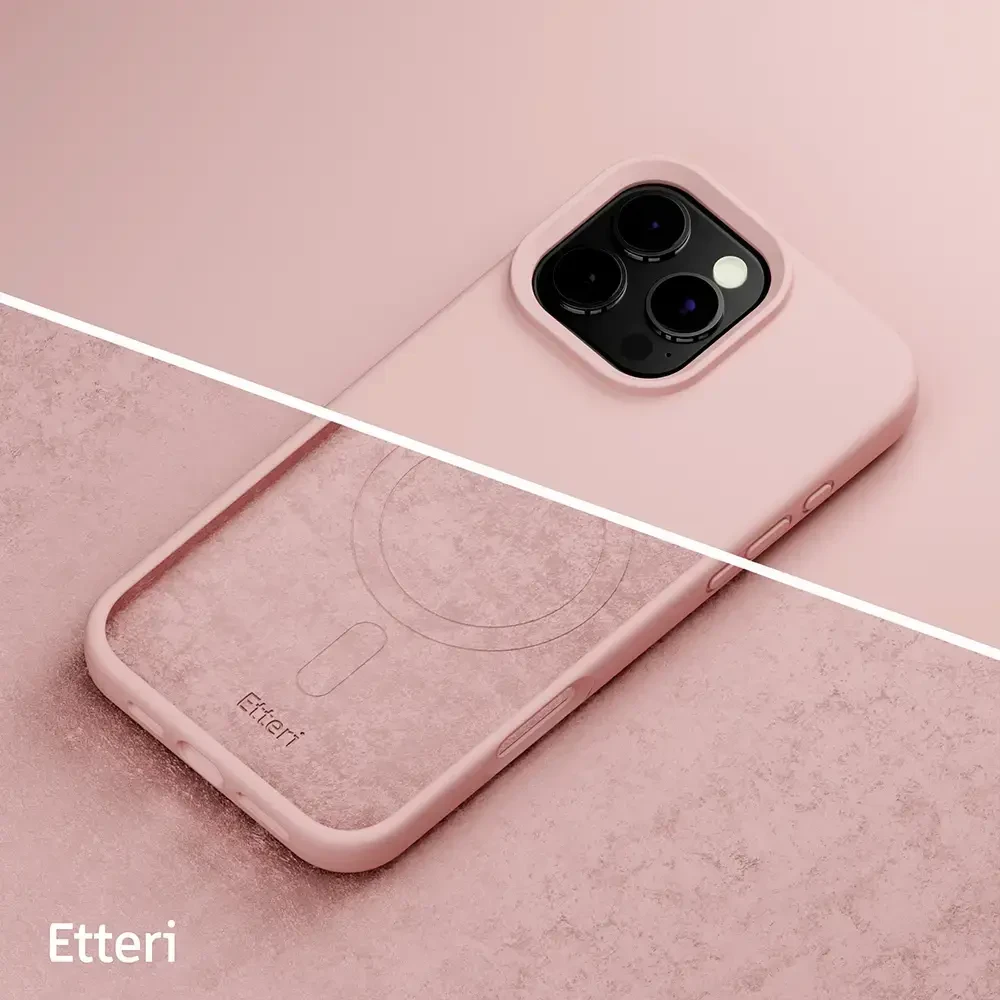 Etteri Telforceone „Eteri Silicone Mag“ dėklas, skirtas „iPhone 17 Pro / 18 Pro“, šviesiai rožinis