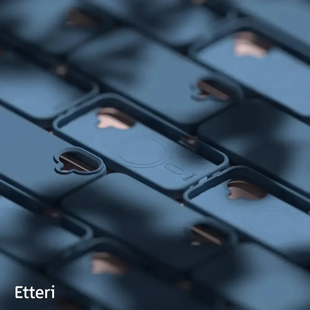 Telforceone Etteri silikoninis „Mag“ dėklas, skirtas iPhone 17 Pro Max / 18 Pro Max, tamsiai mėlynas