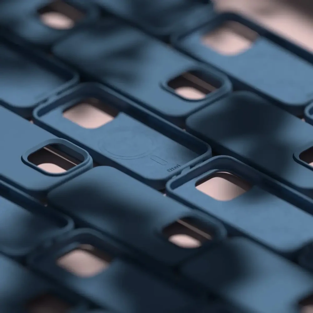 Dėklas Telforceone Etteri Silicone Mag Apple iPhone 15 Pro Max 6,7" mėlynos spalvos