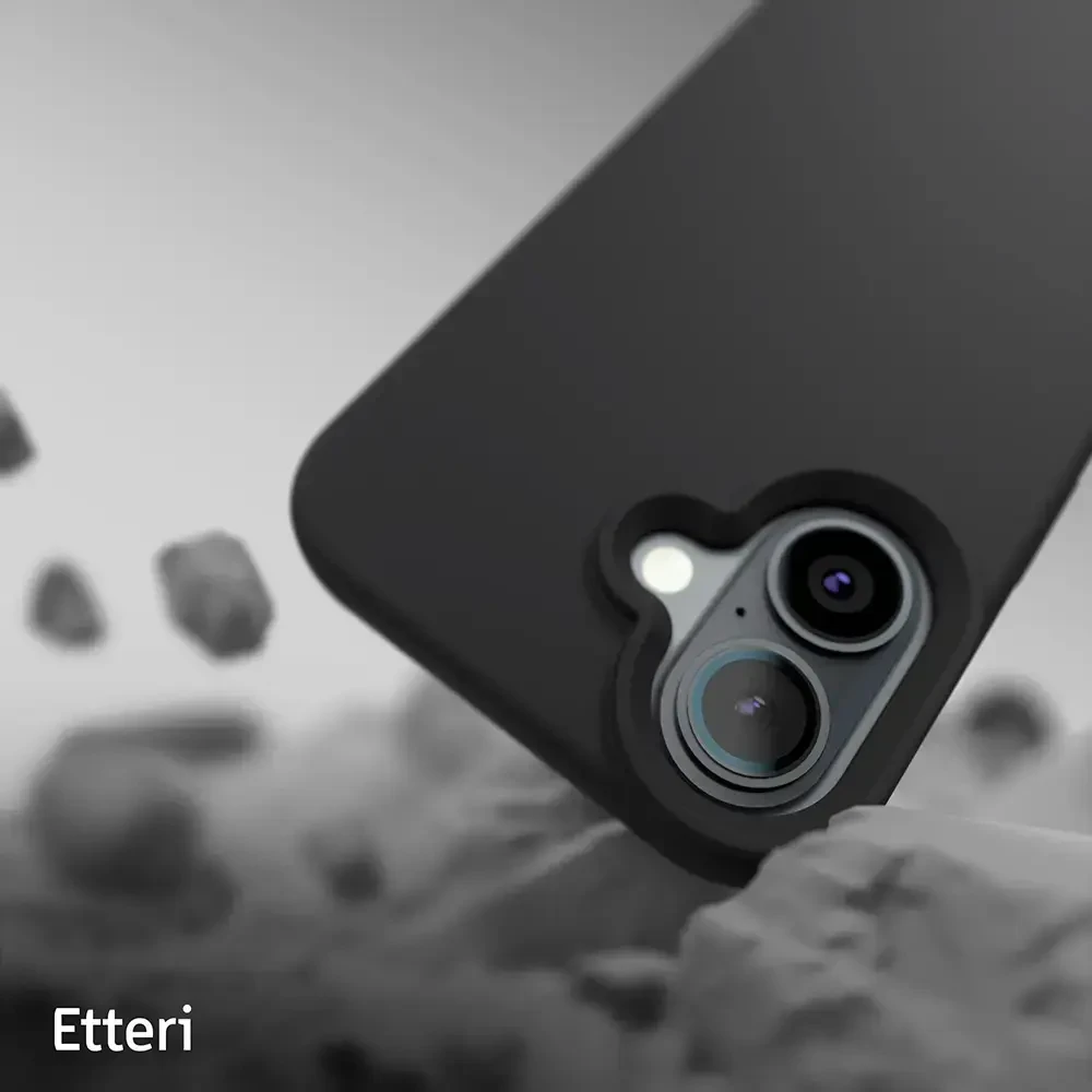 Telforceone „Etteri“ silikoninis „Mag“ dėklas, skirtas „iPhone 17 Pro Max“ / „18 Pro Max“, juodas